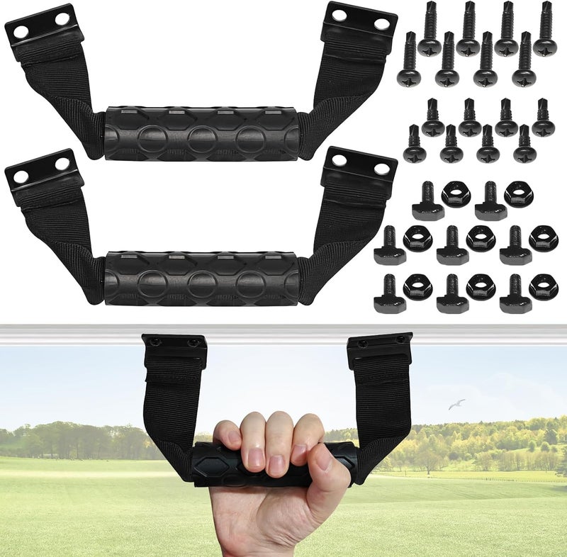 CHolic 2 Pack Universal Golf Cart Soft Grab Handle Compatible with Club Car, EZGO, Yamaha, XSeries with Versa Triple Track Tops Only - Image 1
